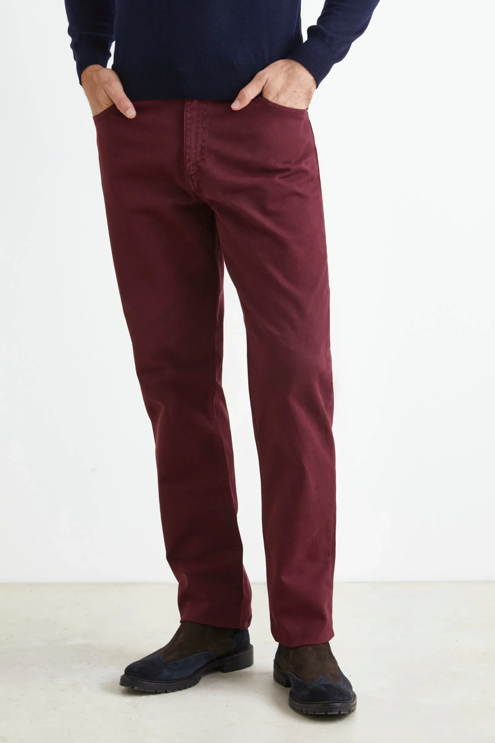 Pantalone Cinque Tasche Regular Fit - BORDEAUX