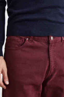 Pantalone Cinque Tasche Regular Fit - BORDEAUX