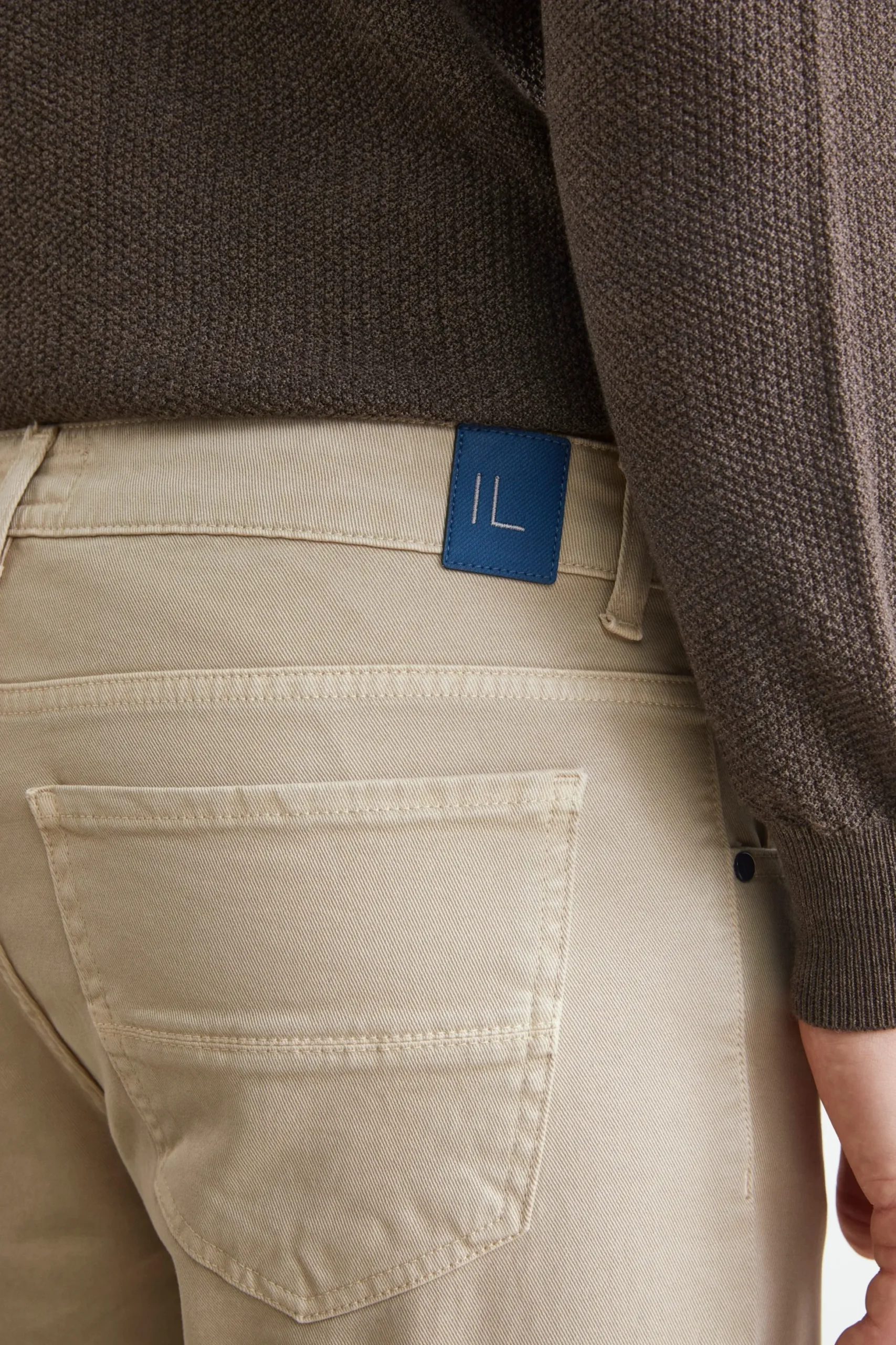 Pantalone Cinque Tasche Slim Fit - LATTE