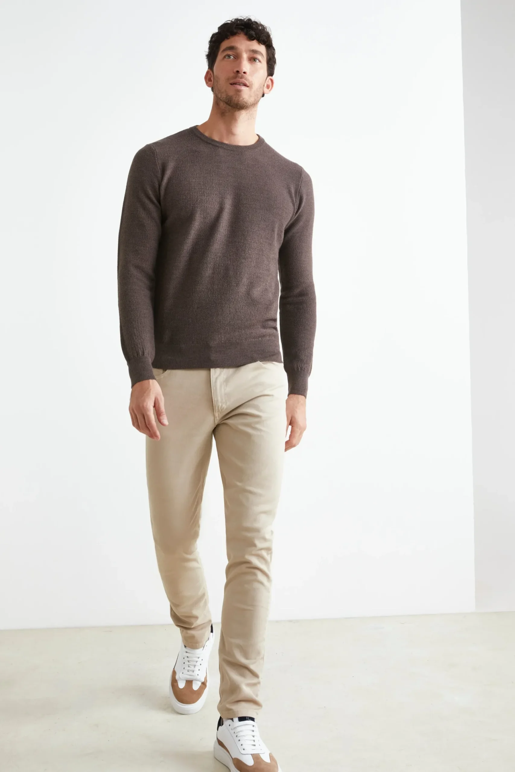 Pantalone Cinque Tasche Slim Fit - LATTE