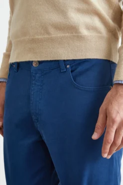 Pantalone Cinque Tasche Slim Fit - PETROLIO