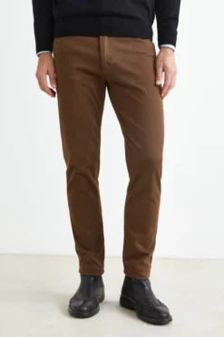 Pantalone Cinque Tasche Slim Fit - NOCCIOLA