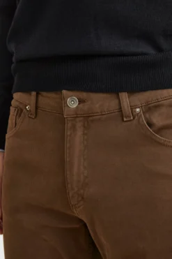 Pantalone Cinque Tasche Slim Fit - NOCCIOLA