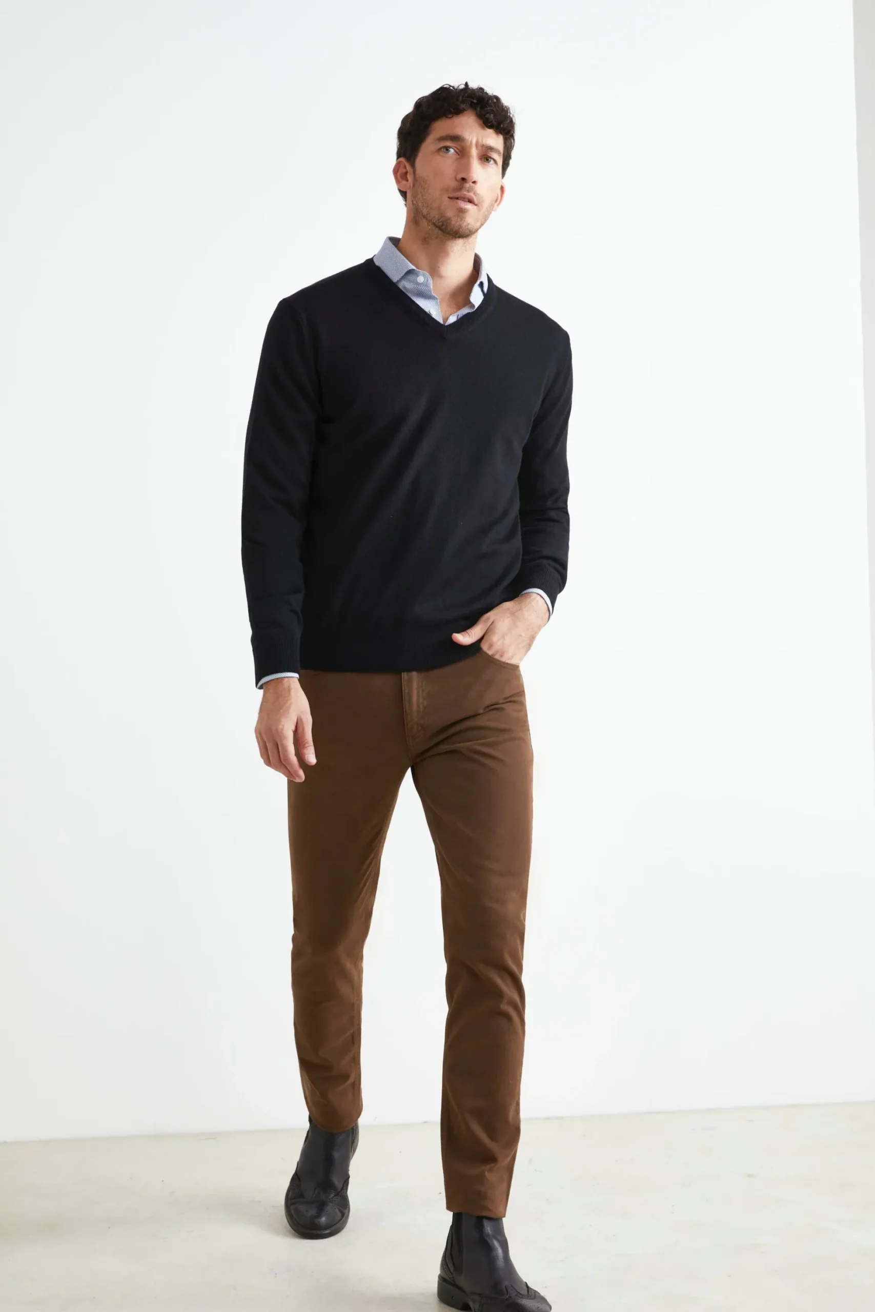 Pantalone Cinque Tasche Slim Fit - NOCCIOLA