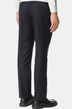 Pantalone classico in lana blu - BLU