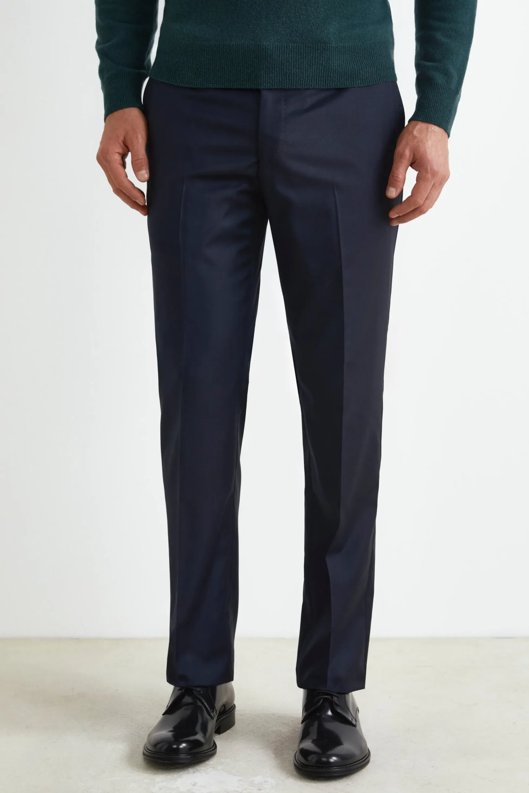 Pantalone Comfort in Lana - BLU