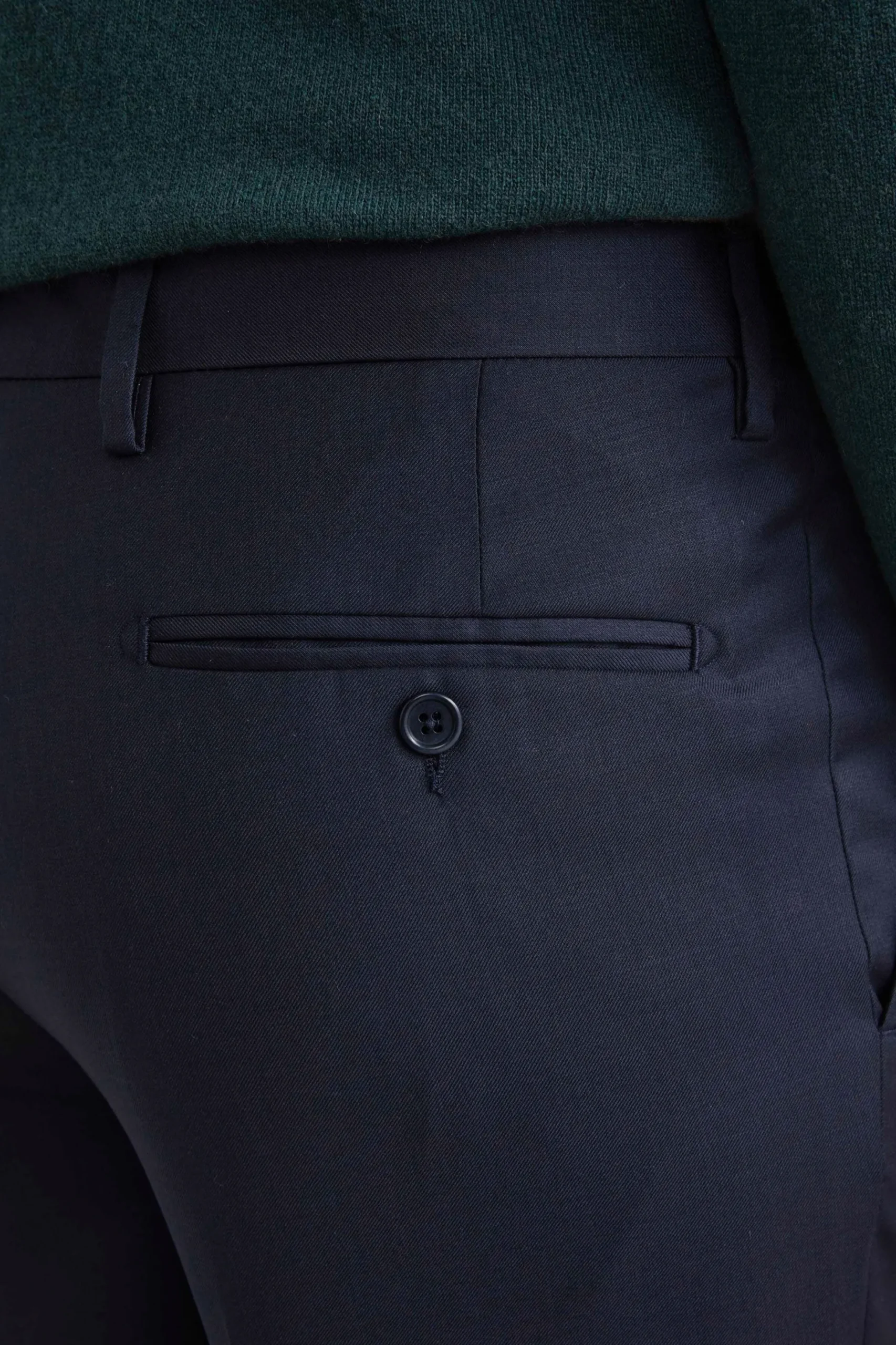 Pantalone Comfort in Lana - BLU
