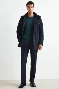 Pantalone Comfort in Lana - BLU