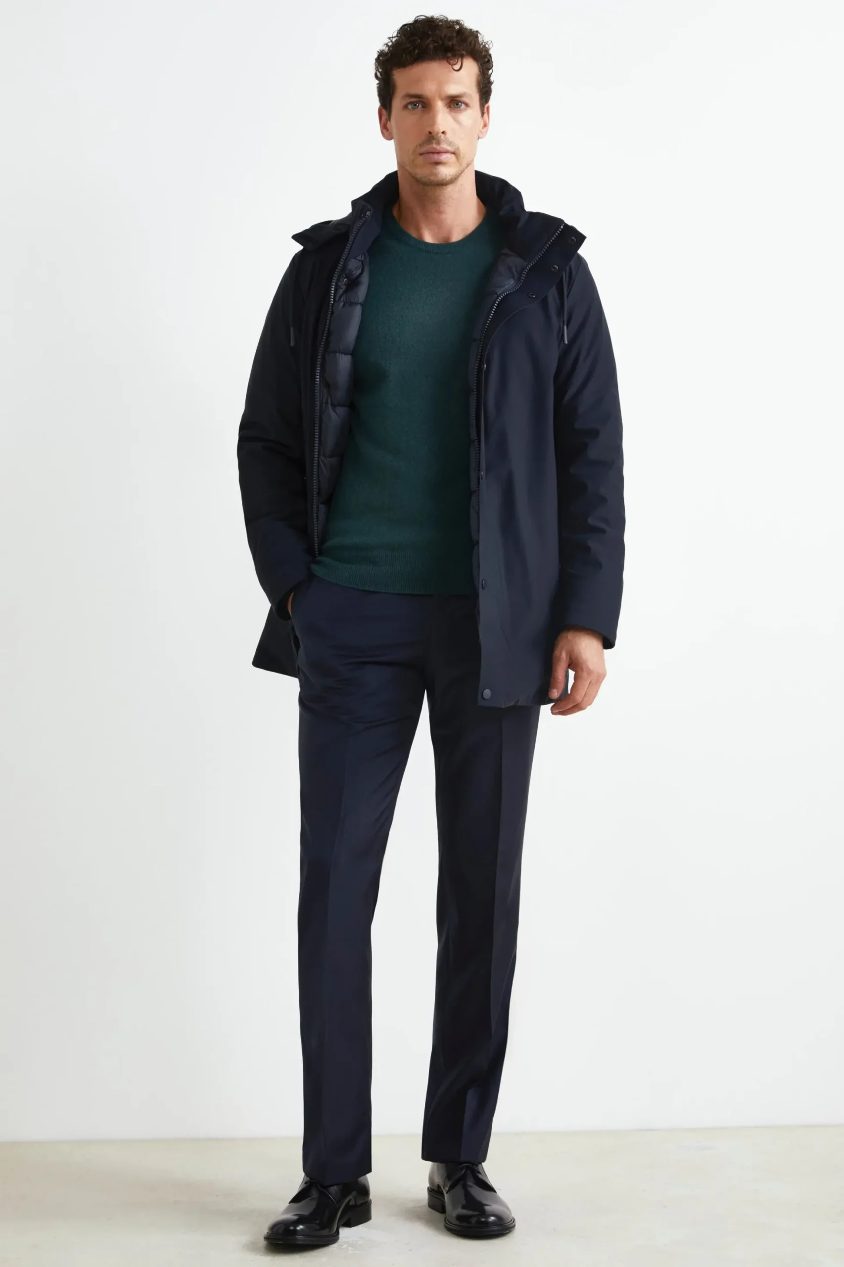Pantalone Comfort in Lana - BLU