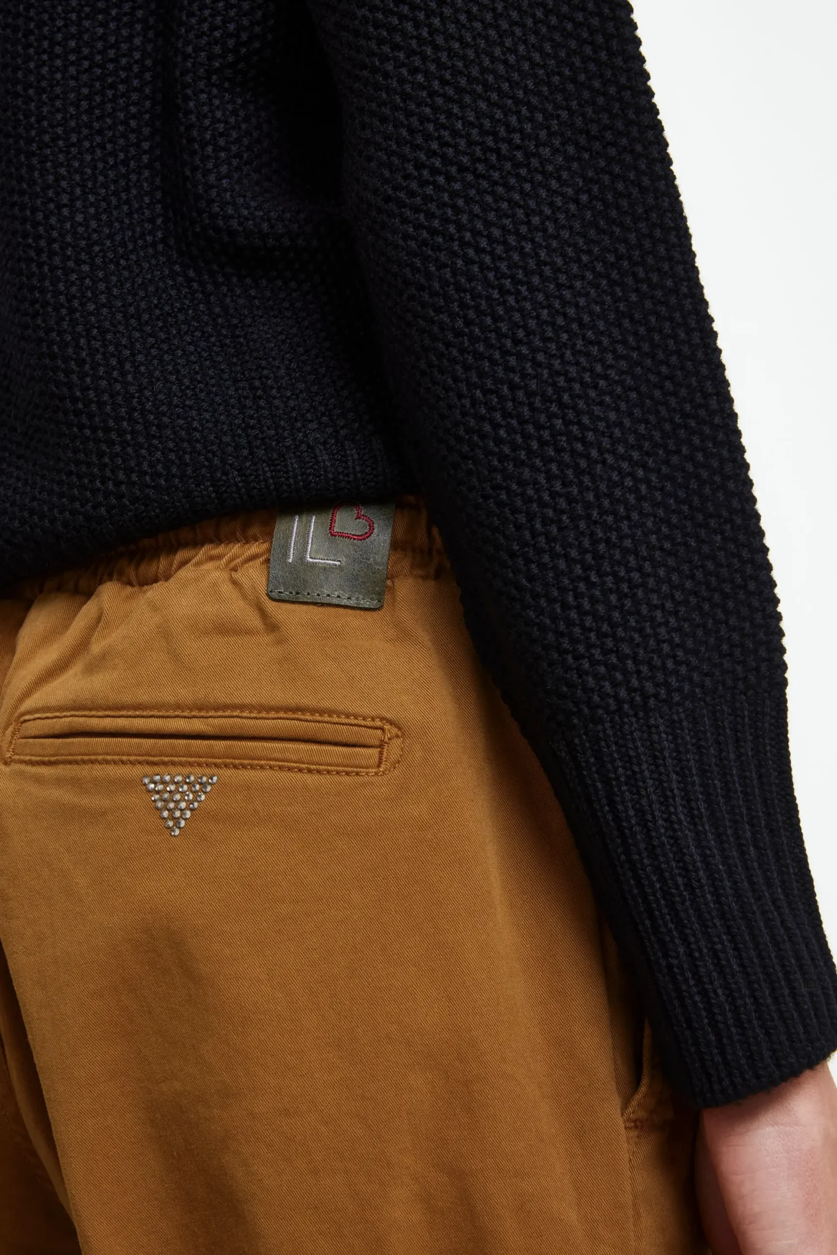 Pantalone Coulisse in Gabardina - CAMMELLO