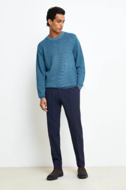 Pantalone Coulisse in Lana - BLU
