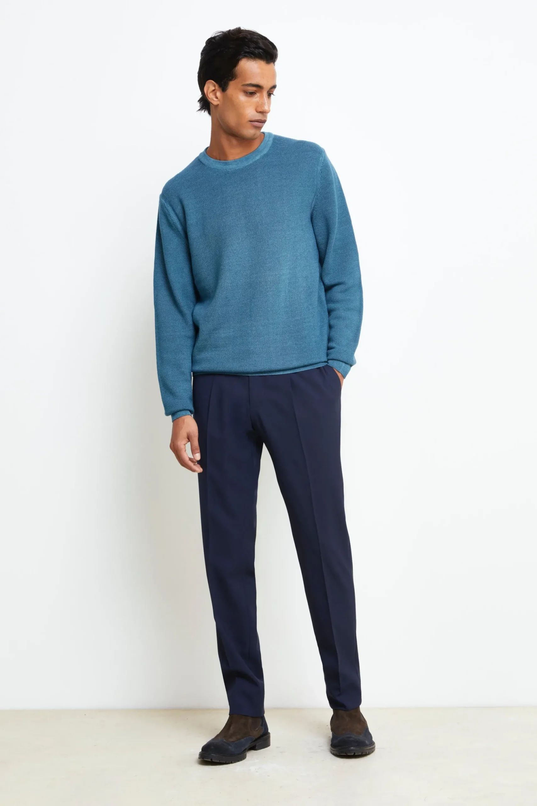 Pantalone Coulisse in Lana - BLU