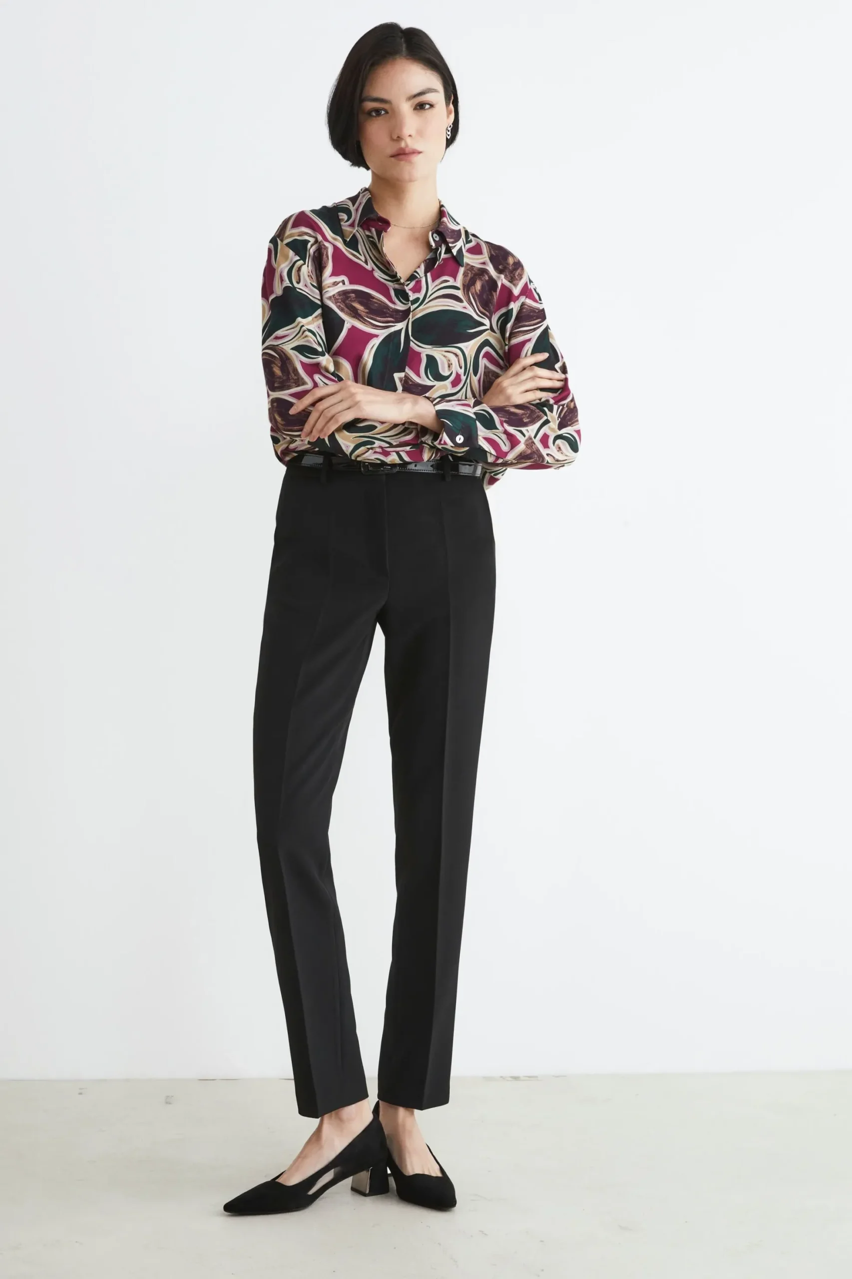 Pantalone dritto elegante - NERO