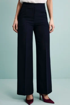 Pantalone Elegante a Gamba Larga - BLU