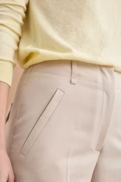 Pantalone Elegante a Palazzo con Piega - BEIGE