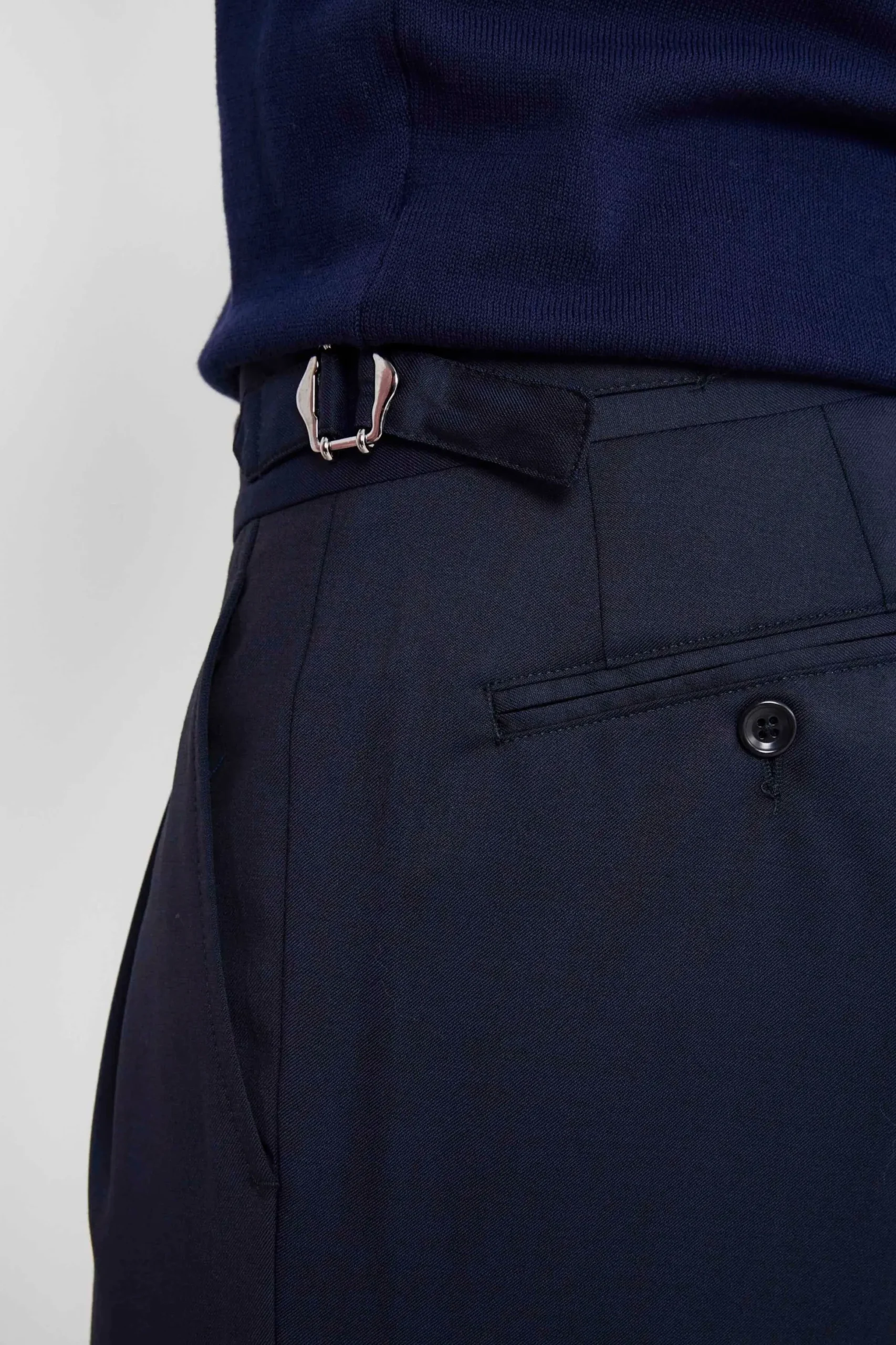 Pantalone Elegante con Pinces - BLU