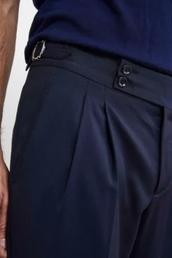 Pantalone Elegante con Pinces - BLU
