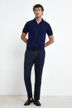 Pantalone Elegante con Pinces - BLU
