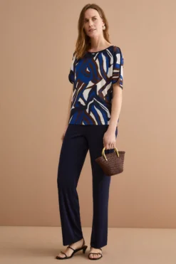 Pantalone Elegante da Cerimonia in Jersey - BLU