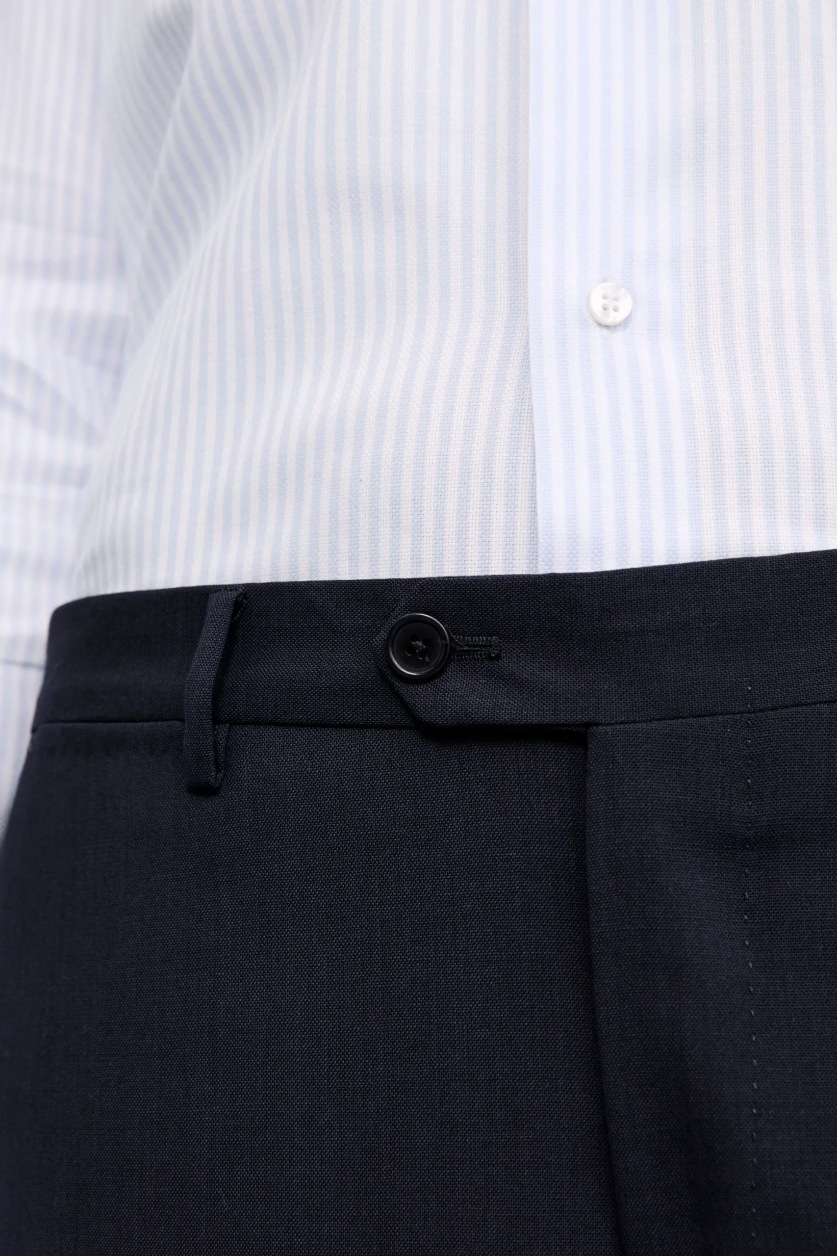 Pantalone Elegante in Lana Vergine Drop 8 - BLU