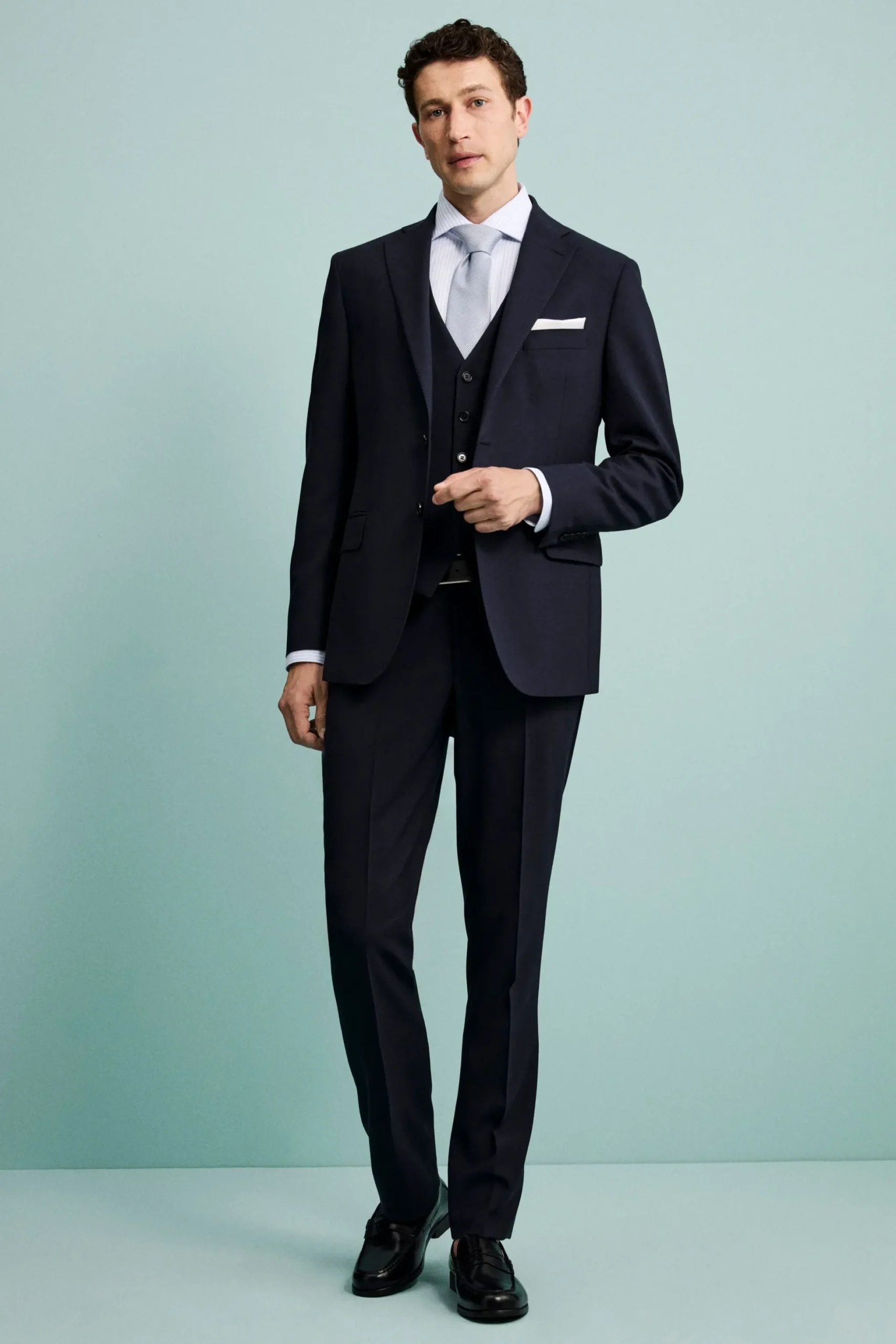 Pantalone Elegante in Lana Vergine Drop 4 - BLU