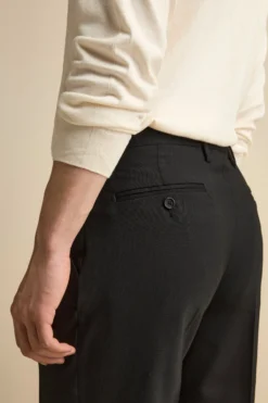 Pantalone Elegante Regular Fit in Lana Drop 6 - NERO