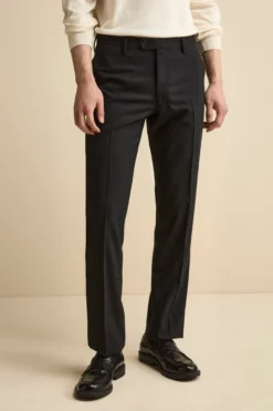 Pantalone Elegante Slim Fit in Lana Drop 8 - NERO