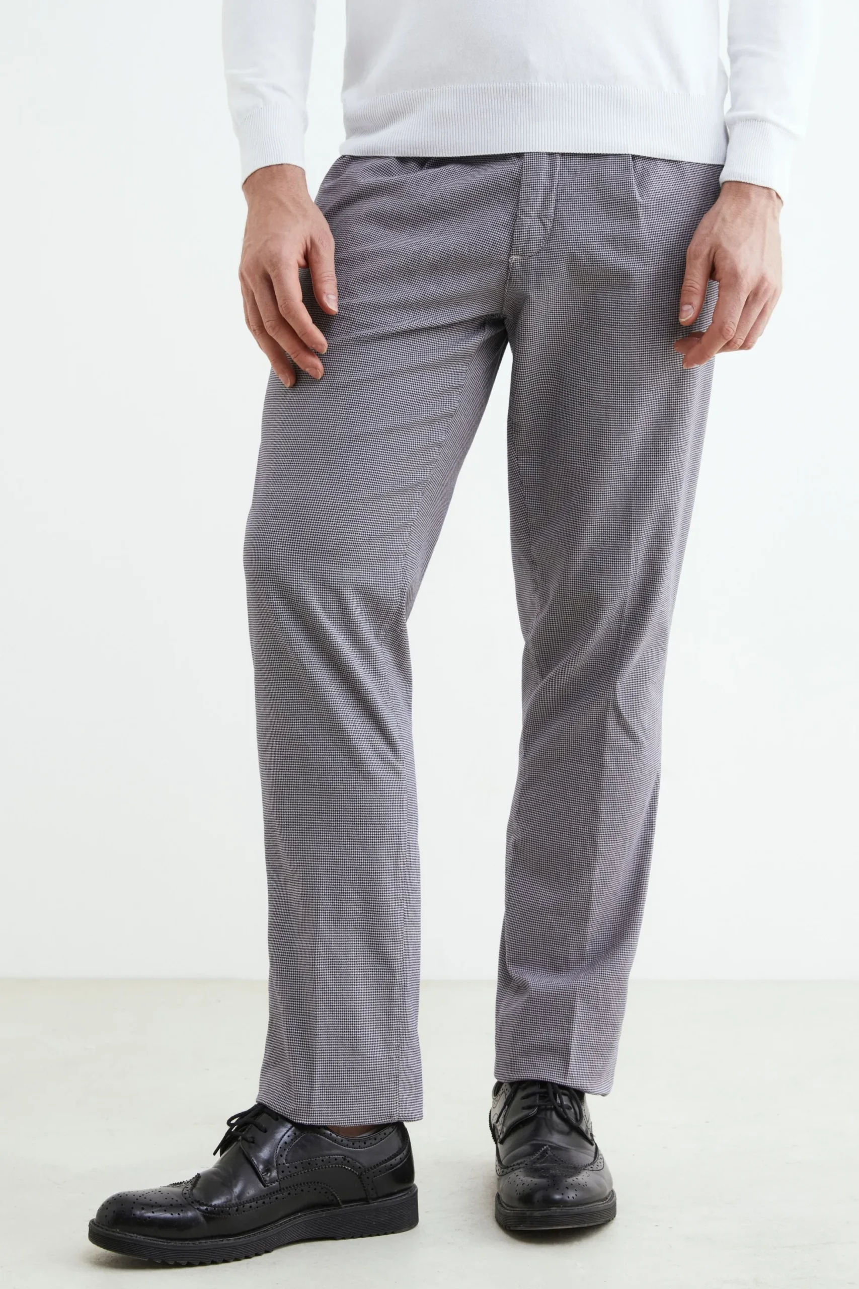 Pantalone fantasia in cotone - SABBIA