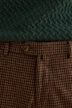 Pantalone Fantasia Slim Fit in Misto Lana - P/P CAMMELLO