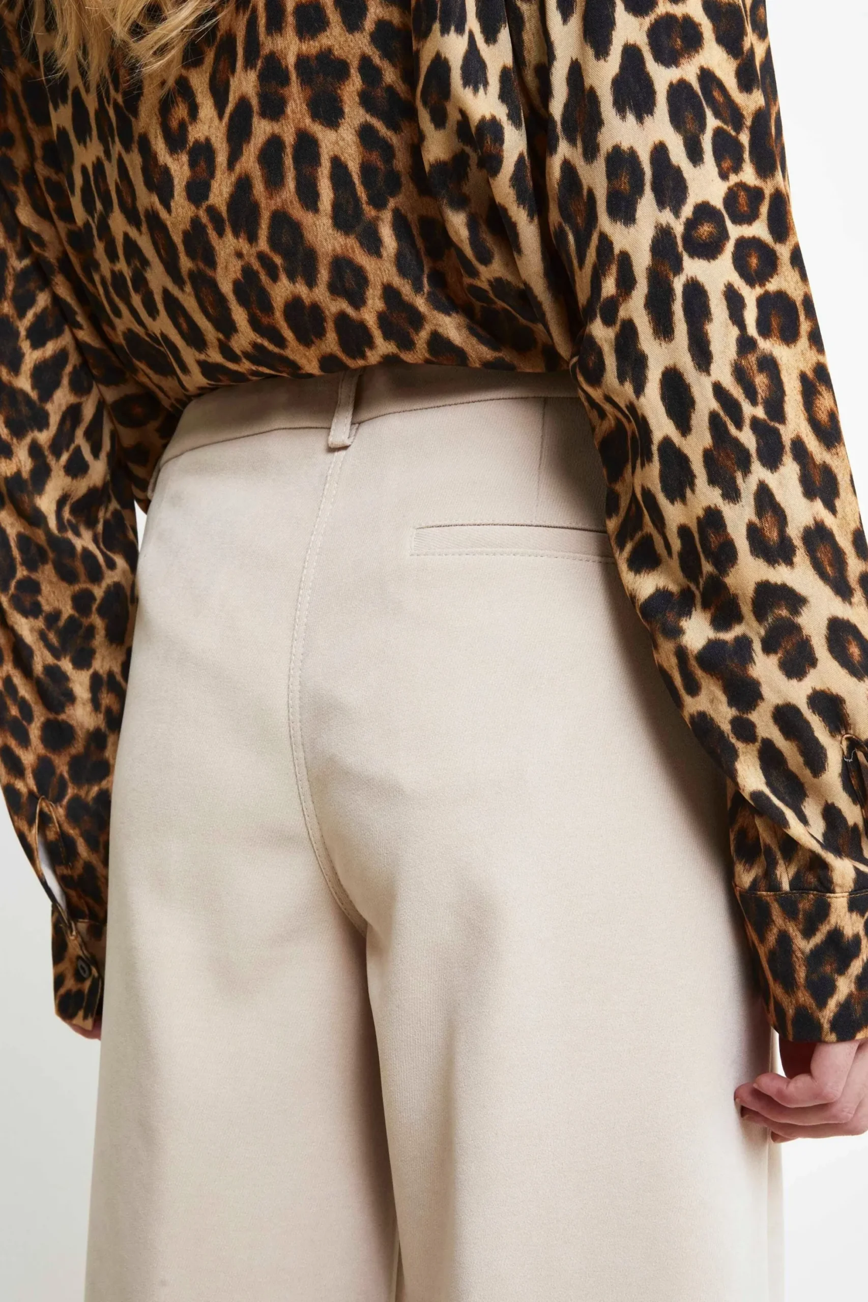 Pantalone Gamba Larga Donna - AVORIO