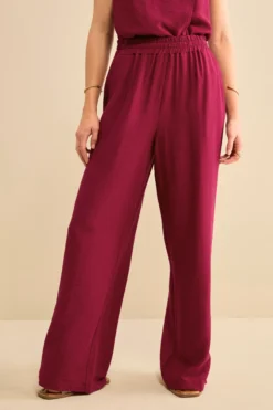 Pantalone Gaucho con Tasche - BORDEAUX