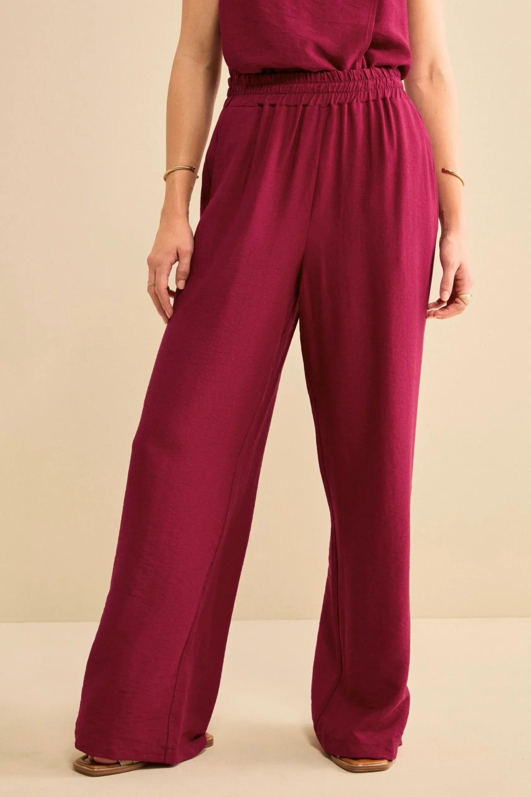 Pantalone Gaucho con Tasche - BORDEAUX