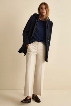 Pantalone Gaucho in Jersey con Pieghe - PANNA