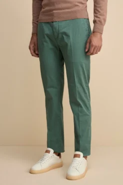 Pantalone in gabardina slim fit - VERDE