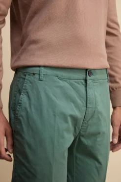 Pantalone in gabardina slim fit - VERDE