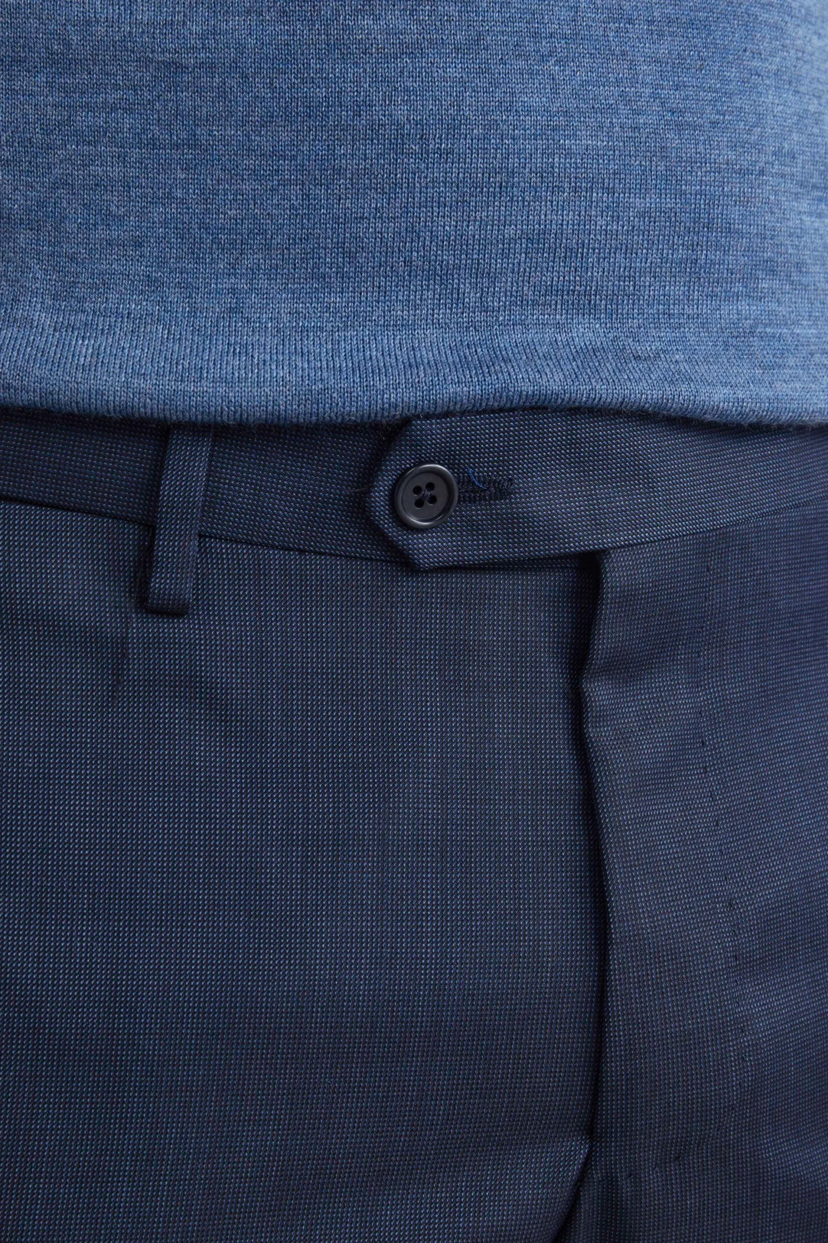 Pantalone in Lana Comfort Fit - BLU