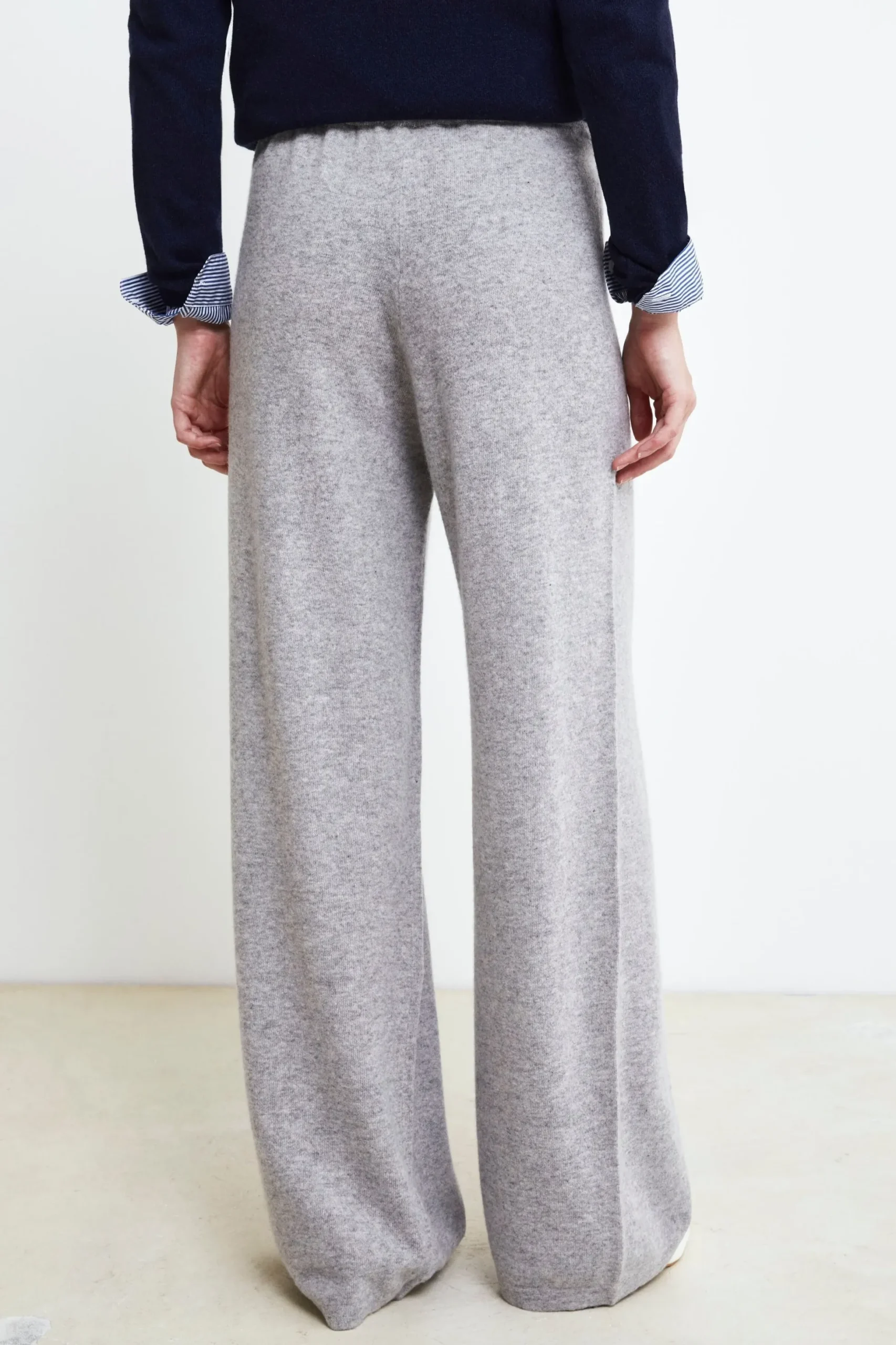 Pantalone in lana e cashmere - CENERE