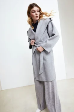 Pantalone in lana e cashmere - CENERE