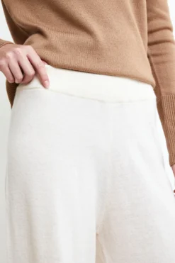Pantalone in lana e cashmere - LATTE