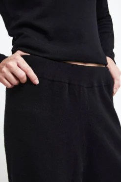 Pantalone in lana e cashmere - NERO