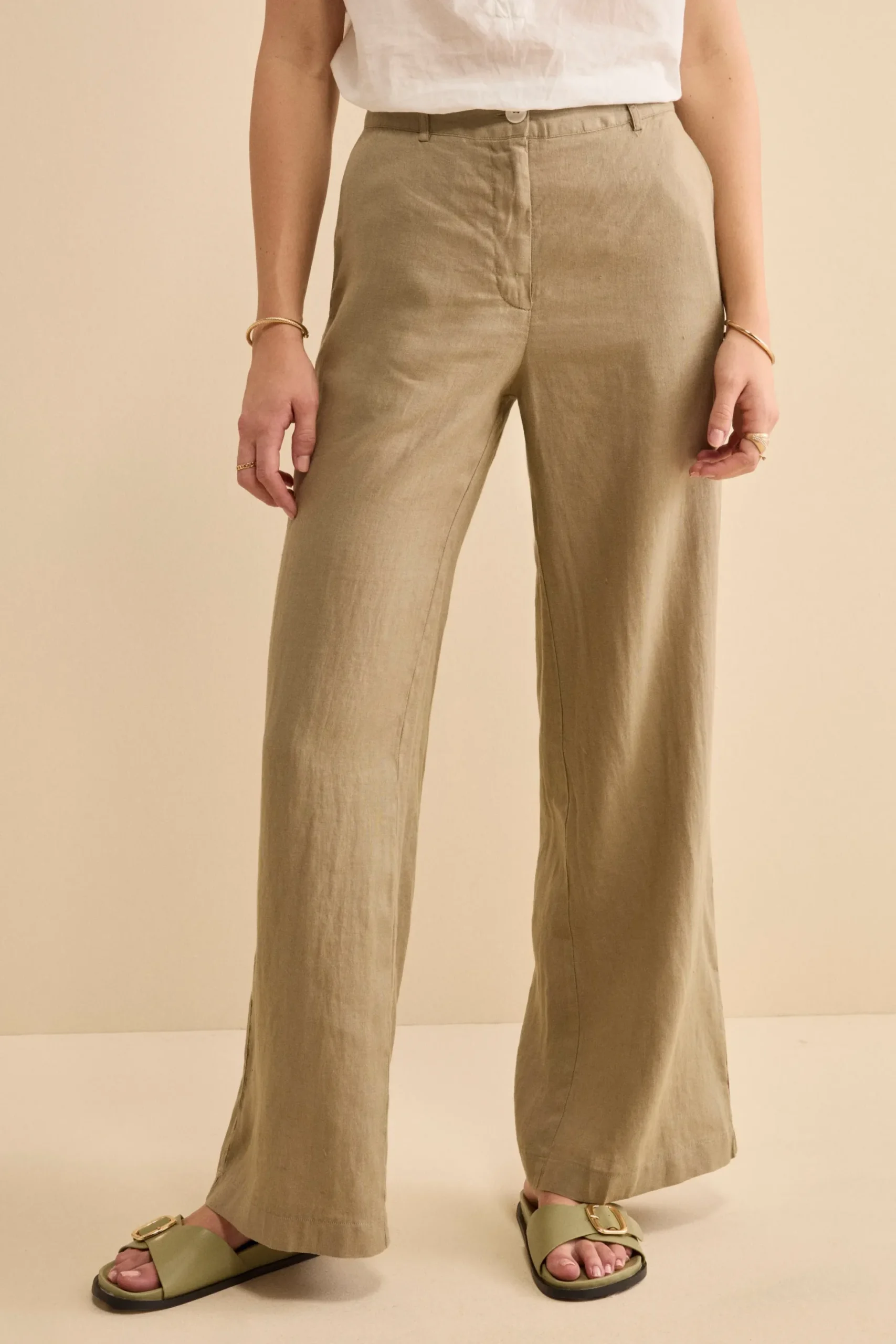 Pantalone in Lino a Gamba Larga - TORTORA