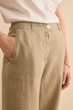 Pantalone in Lino a Gamba Larga - TORTORA