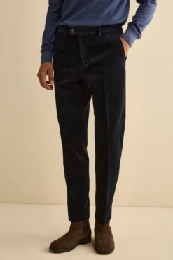Pantalone in Velluto Regular Fit - BLU