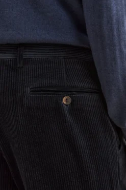 Pantalone in Velluto Regular Fit - BLU