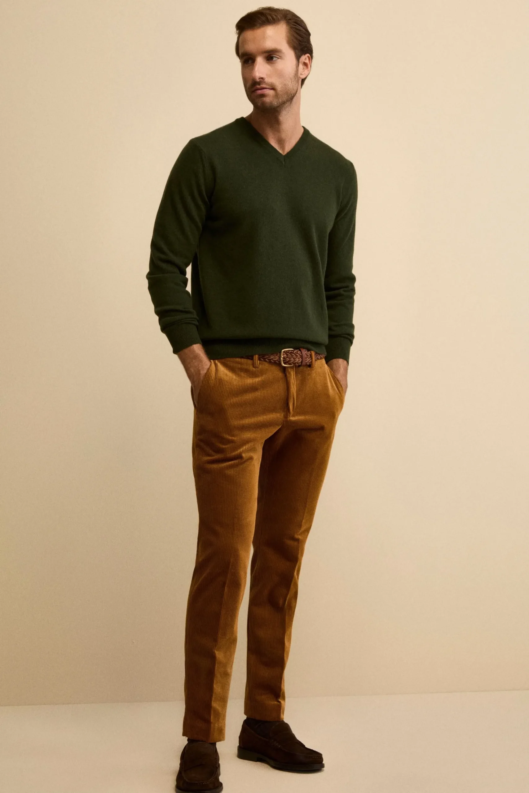 Pantalone in Velluto Regular Fit - MIELE