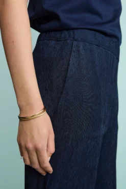 Pantalone Jacquard Morbido da Cerimonia - BLU
