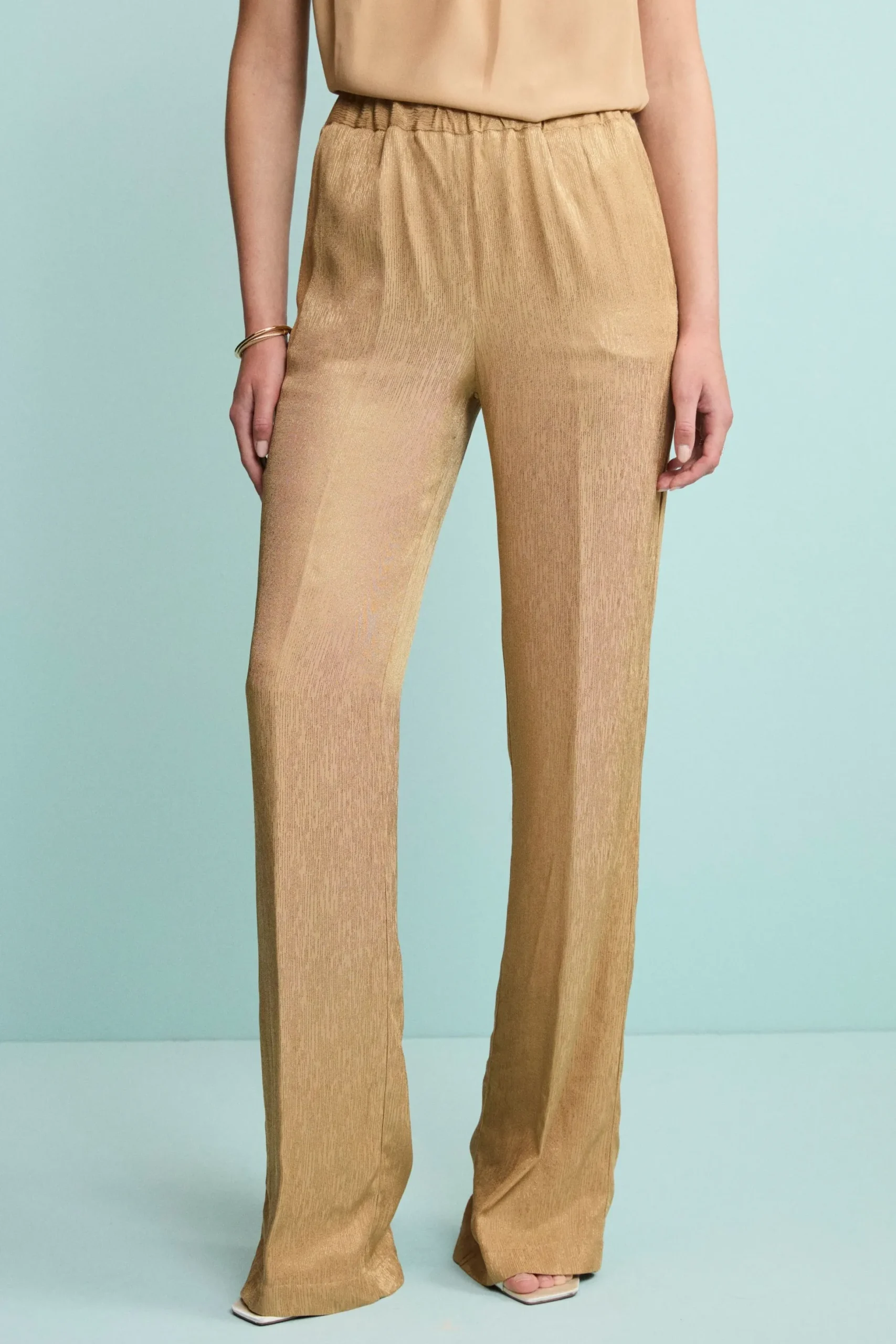Pantalone Jacquard Morbido da Cerimonia - ORO