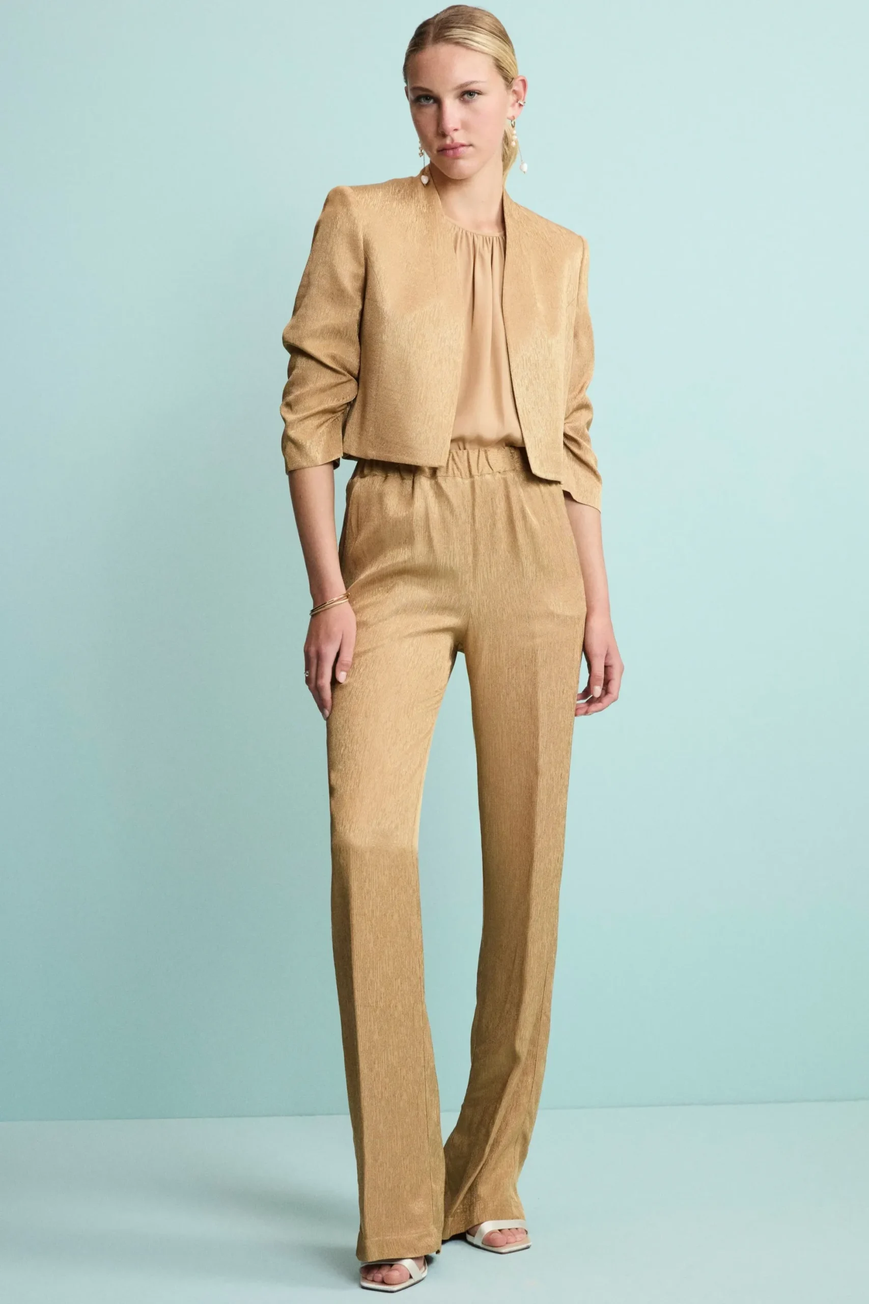Pantalone Jacquard Morbido da Cerimonia - ORO