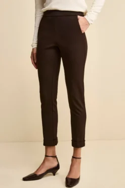 Pantalone jersey elasticizzato - T.MORO