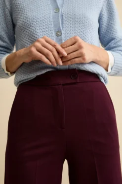 Pantalone Largo con Risvolto e Pieghe - VINO